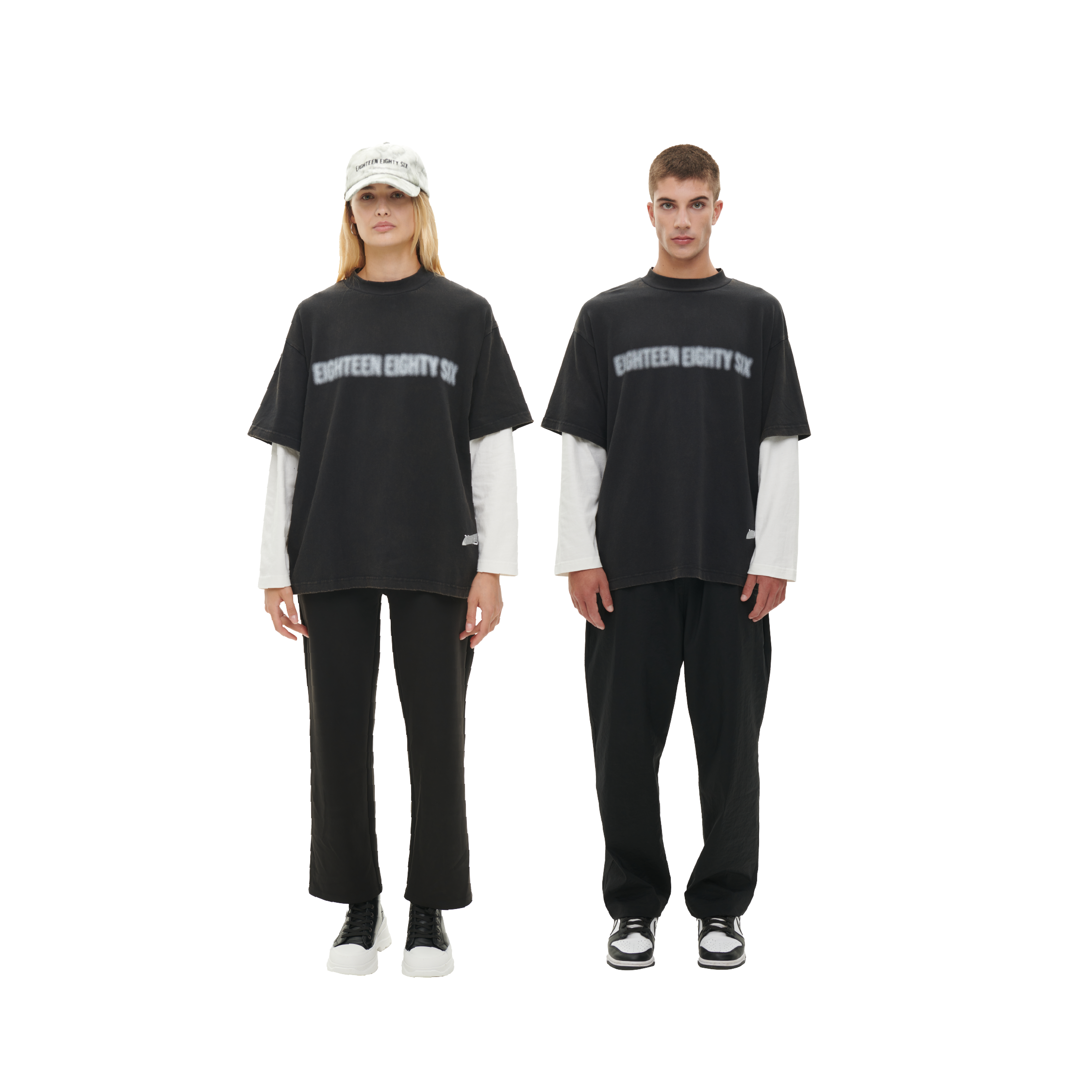 DOUBLE T- SHIRT - BLACK